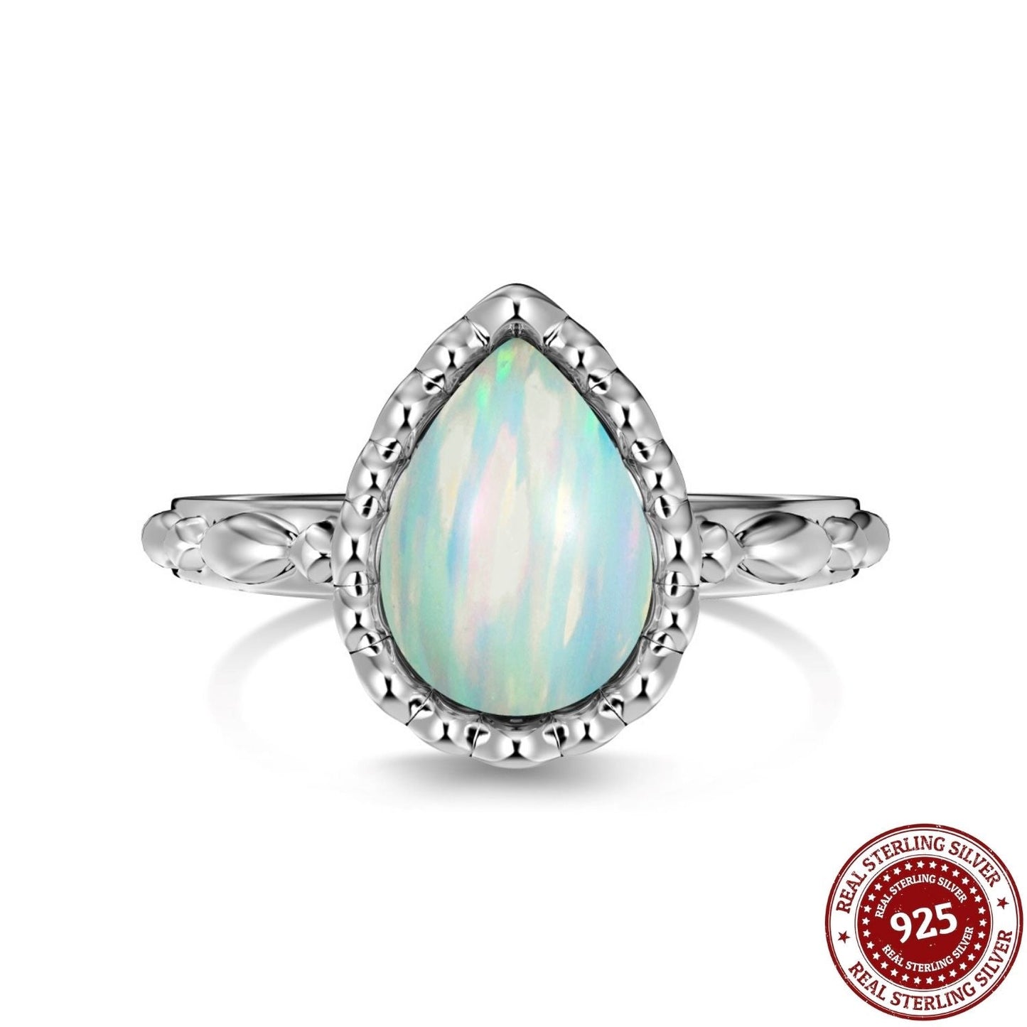 Silver Opal Teardrop Set - OLADOR