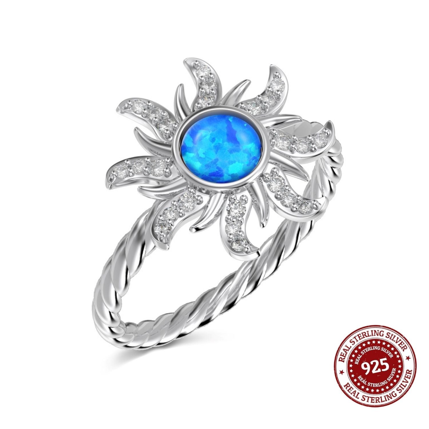 Blue Aurora Opal Ring - OLADOR