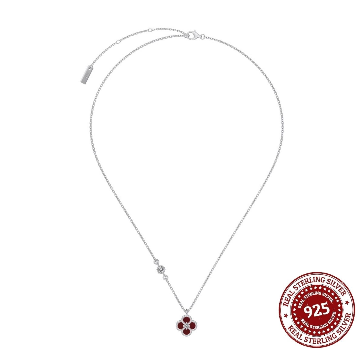 Crimson Clover Bloom Necklace - OLADOR