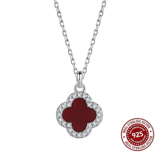 Crimson Twilight Clover Pendant - OLADOR