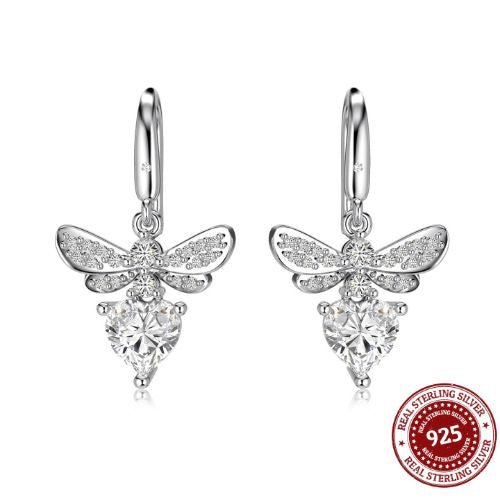 Dainty Sterling Silver Butterfly Huggie Earrings - OLADOR
