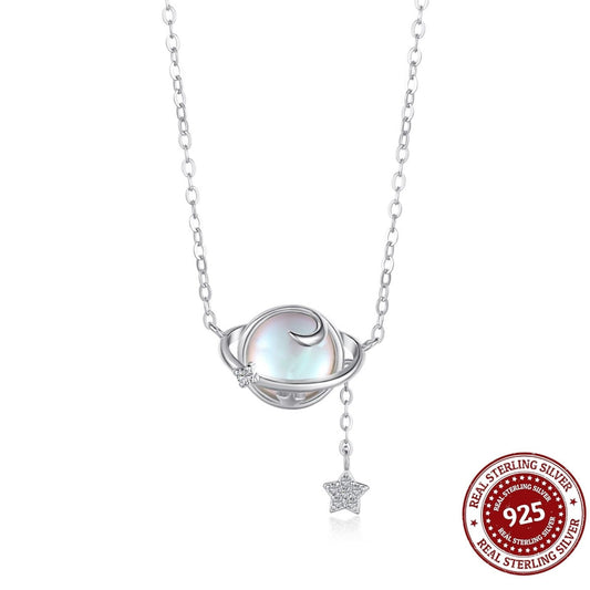 Moonstone Planet Necklace - OLADOR
