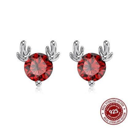 Red Christmas Reindeer Earrings - OLADOR