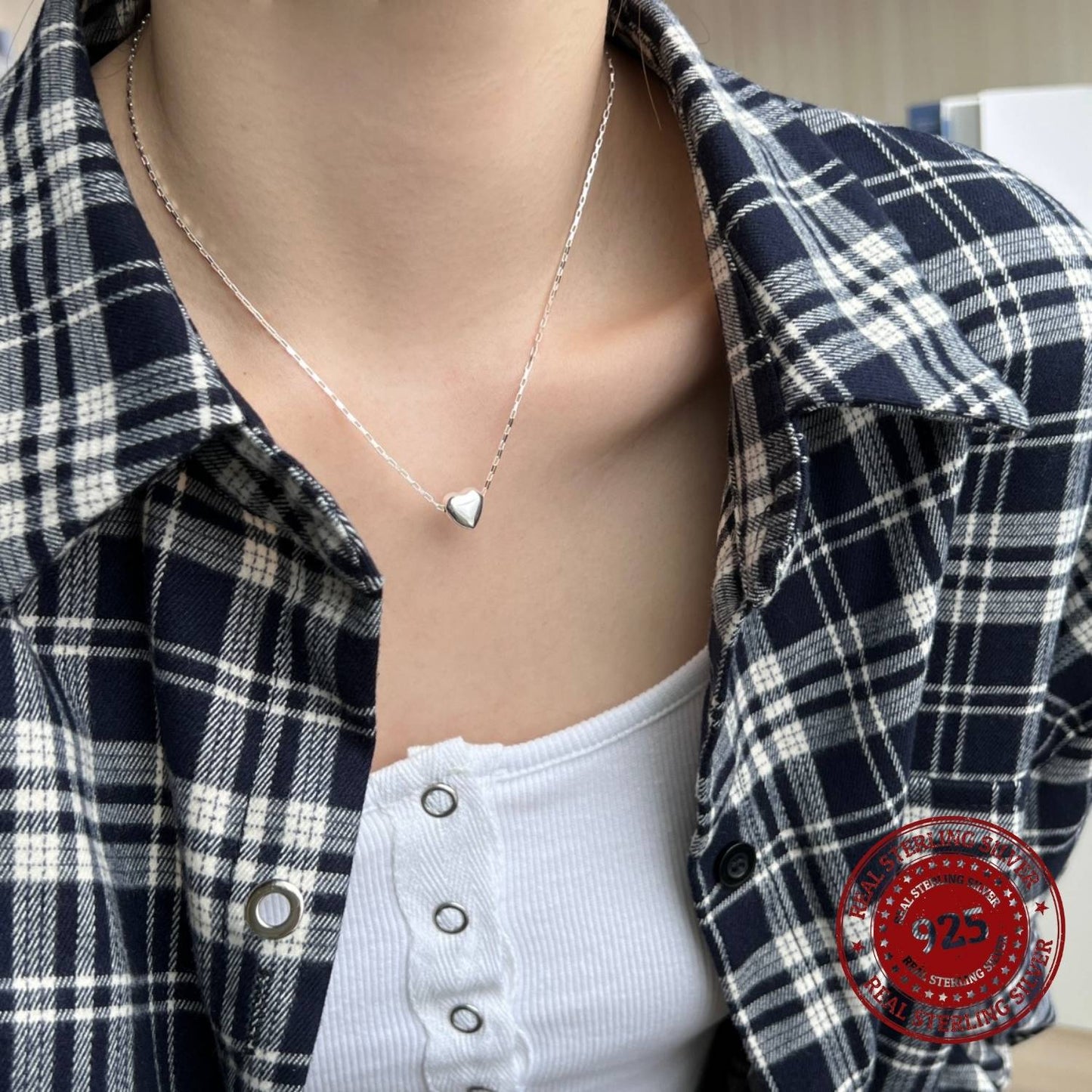 Silver Dew Heart Necklace - OLADOR