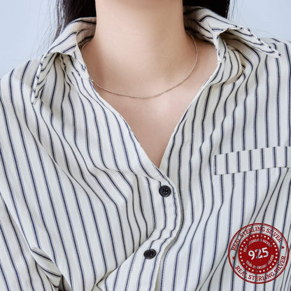 Silver Double Chain Necklace - OLADOR