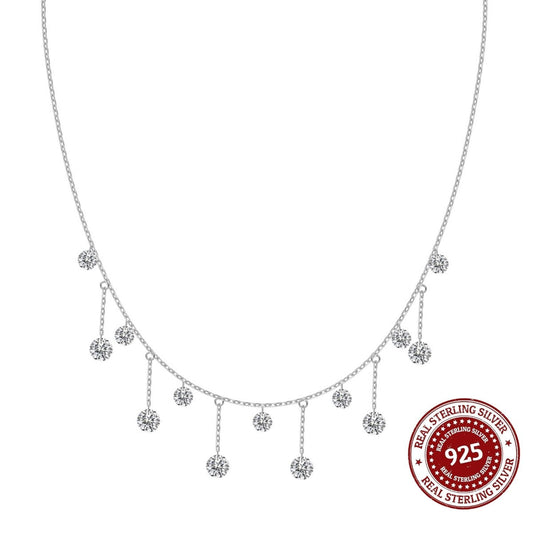 Silver Droplet Charm Necklace - OLADOR