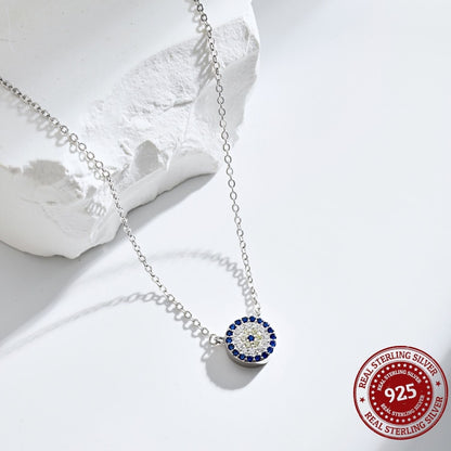 Silver Evil Eye Necklace - OLADOR