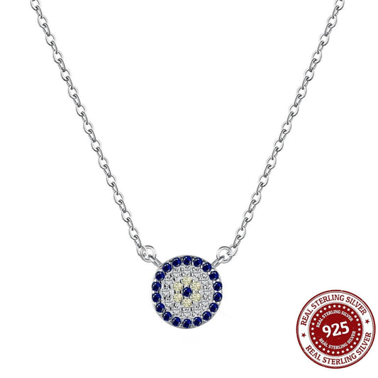 Silver Evil Eye Necklace - OLADOR