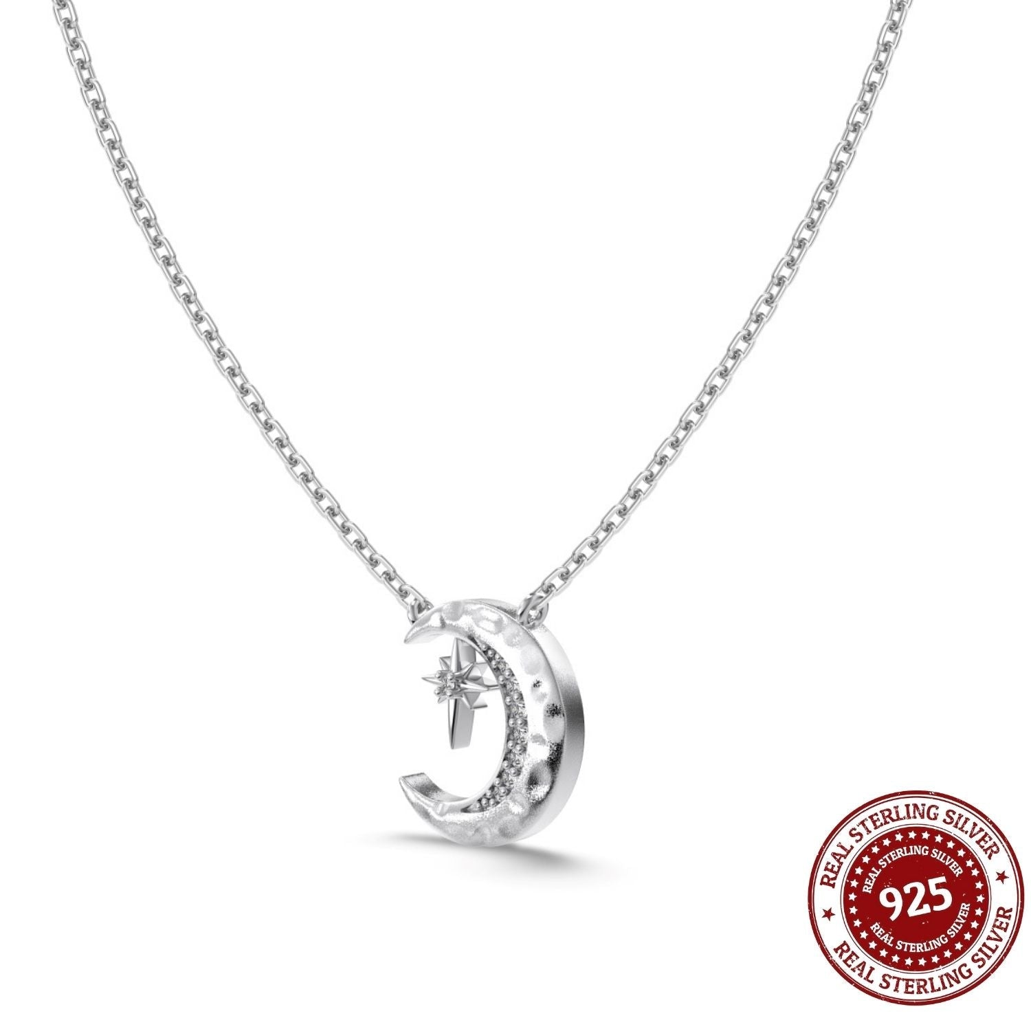 Silver Moon Necklace - OLADOR