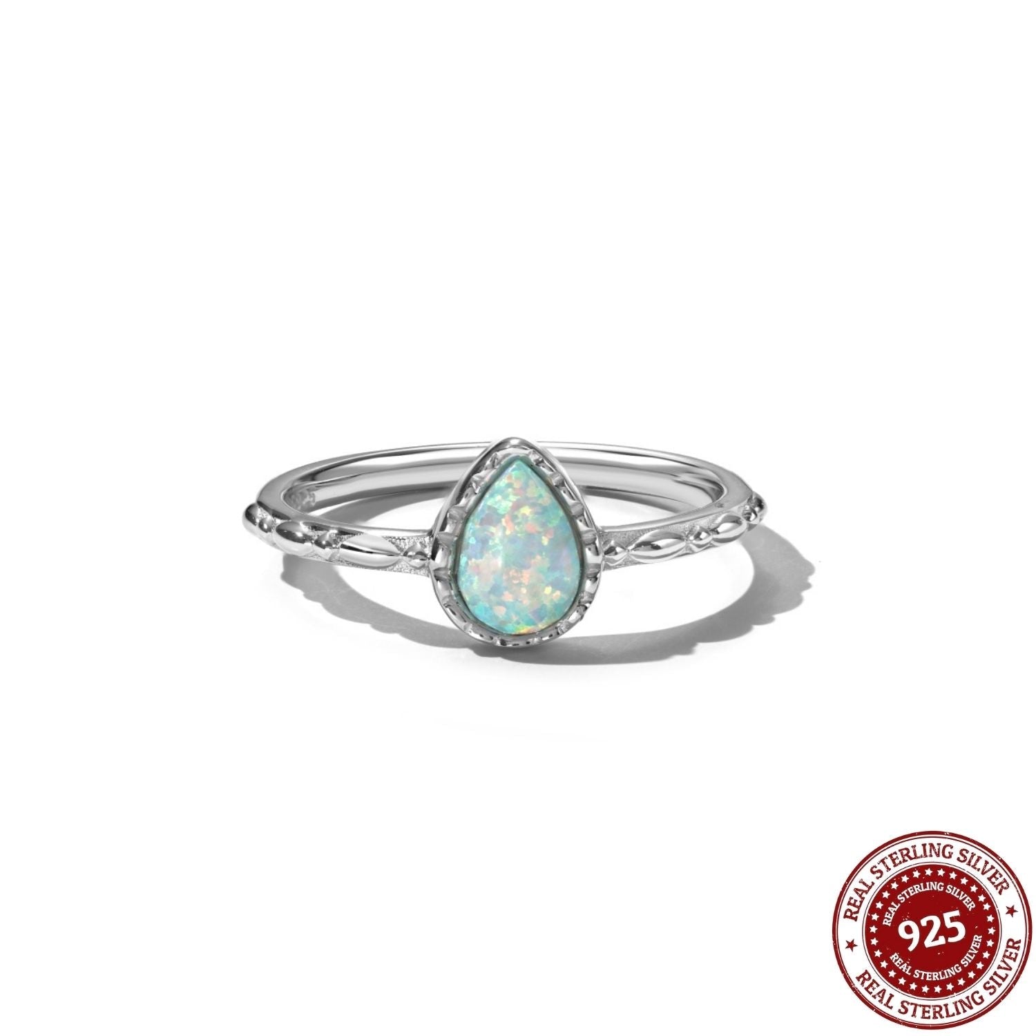 Silver Opal Teardrop Set - OLADOR