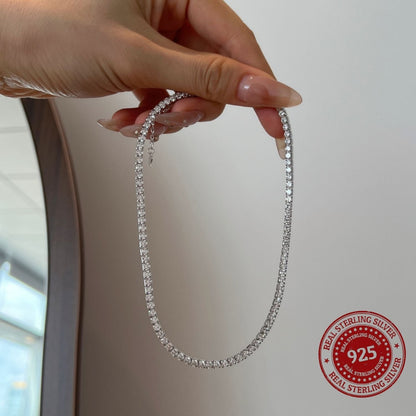 Silver Tennis Necklace - OLADOR