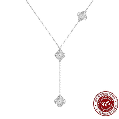 Silver Van Cleef Clover Necklace - OLADOR