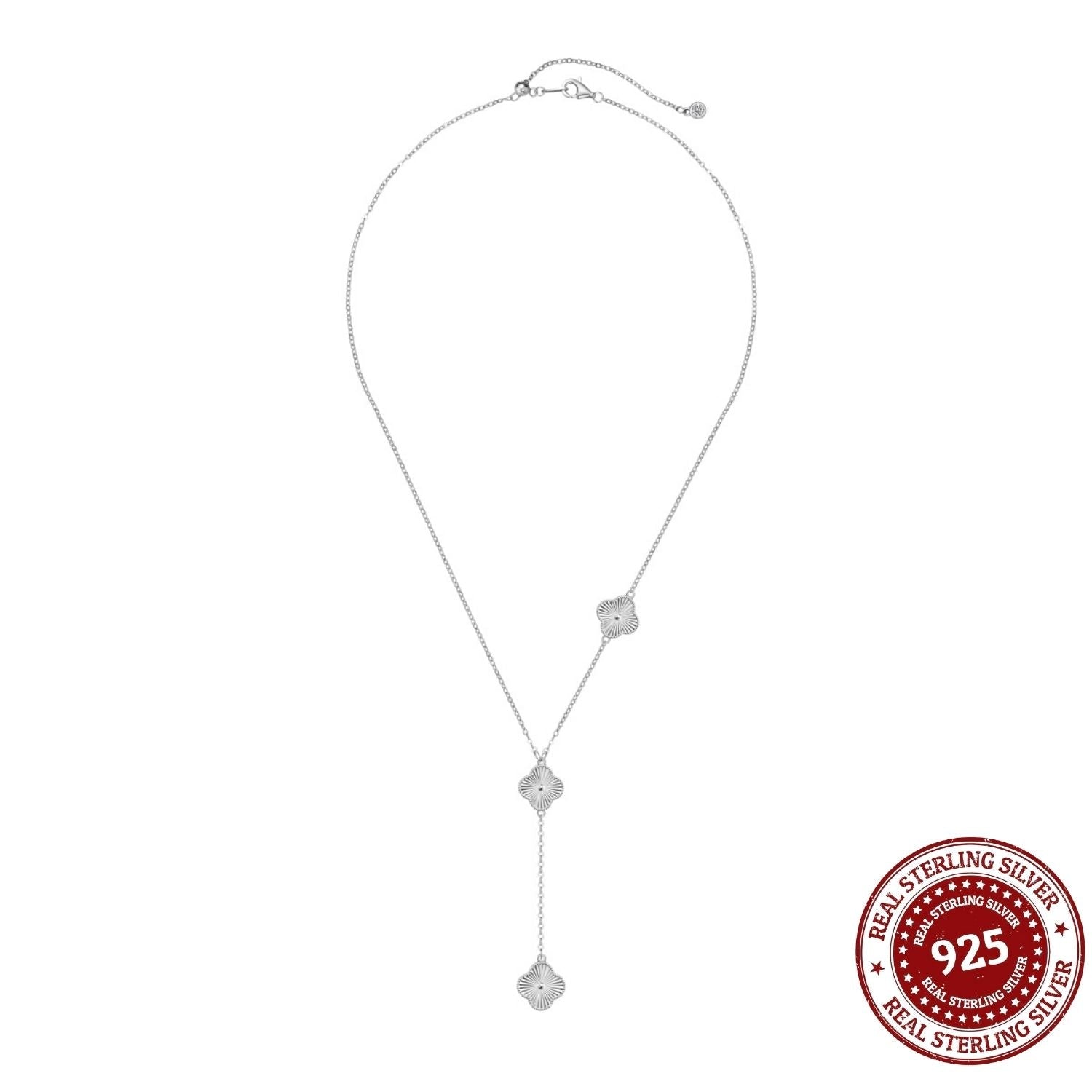 Silver Van Cleef Clover Necklace - OLADOR