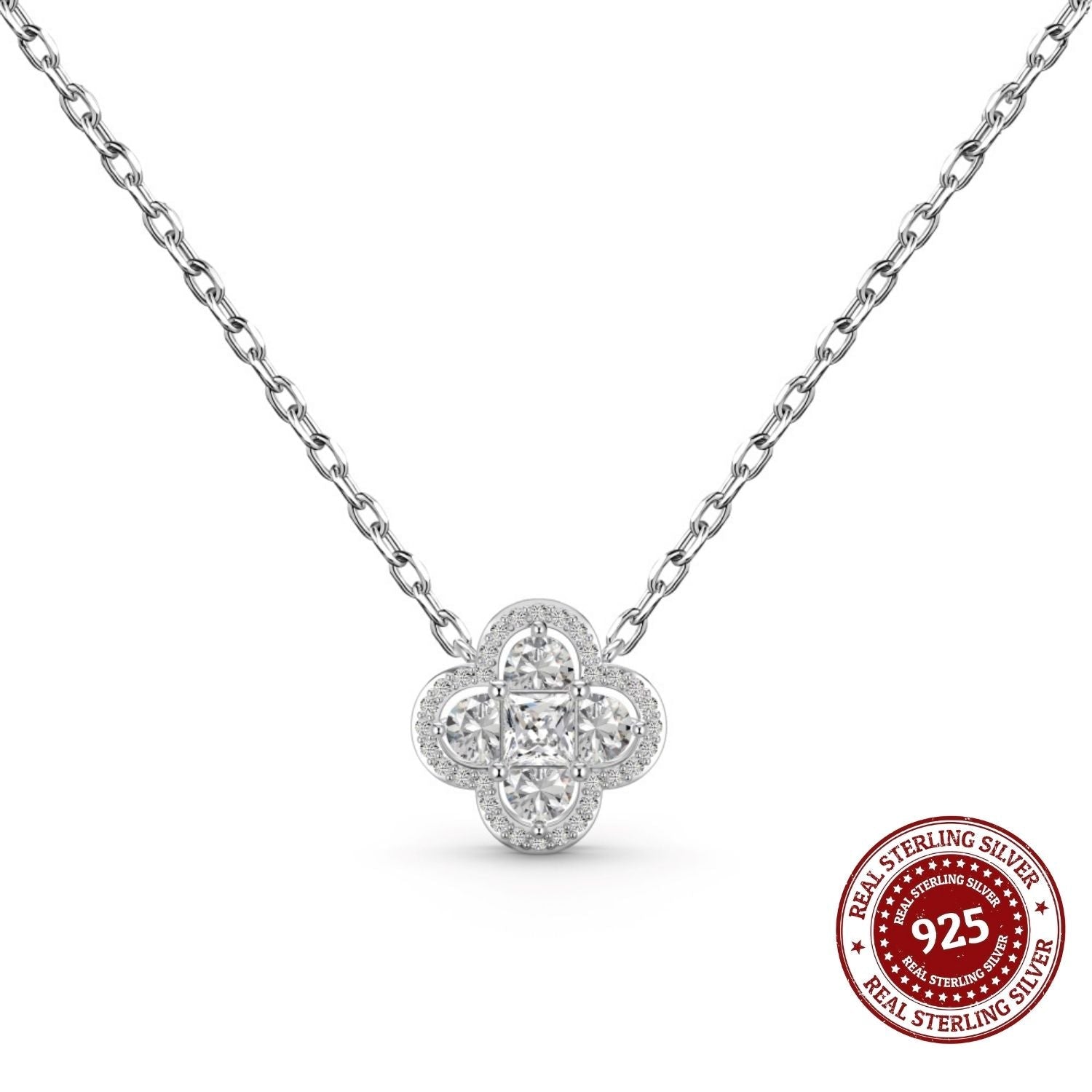 Starlace Silver Clover Necklace - OLADOR