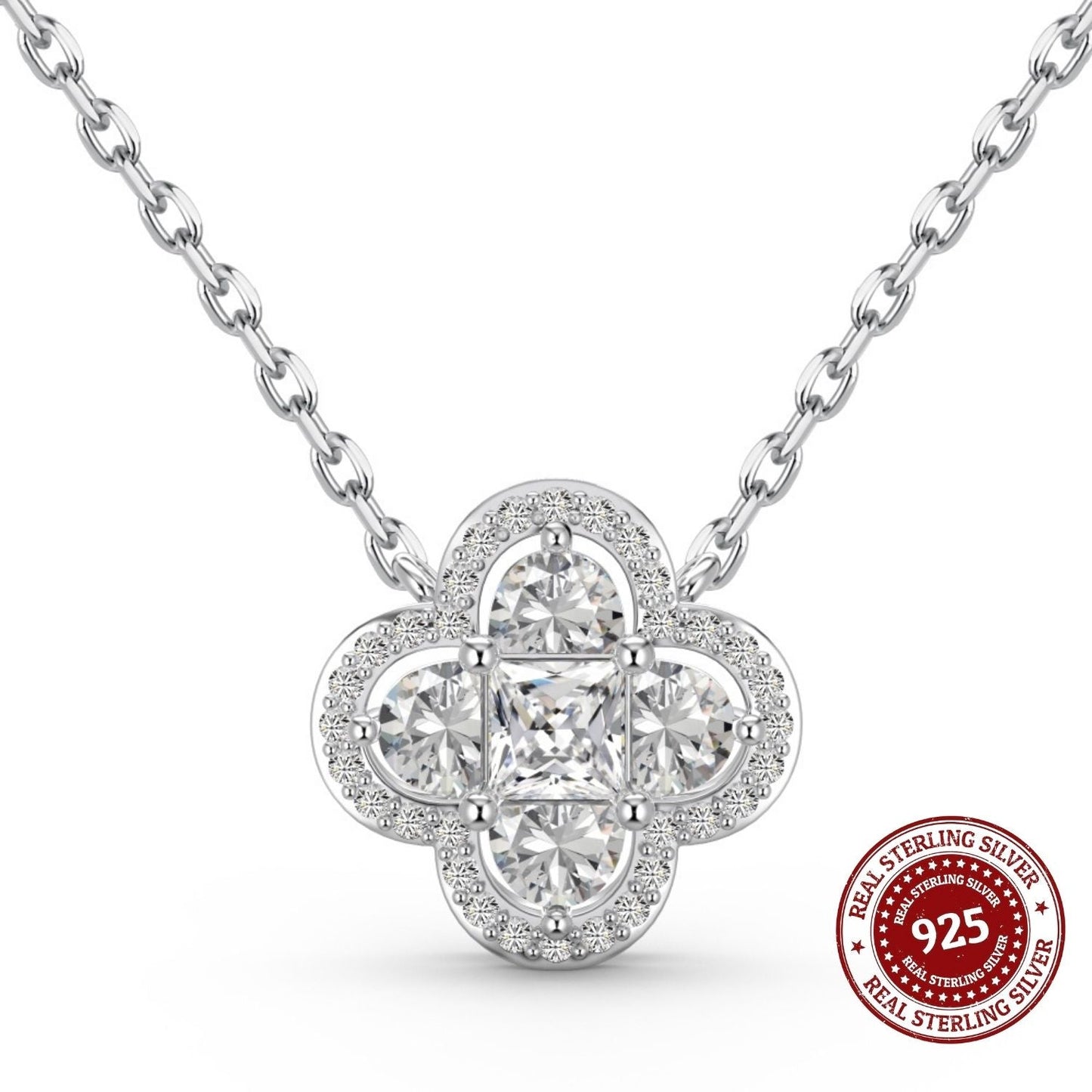 Starlace Silver Clover Necklace - OLADOR
