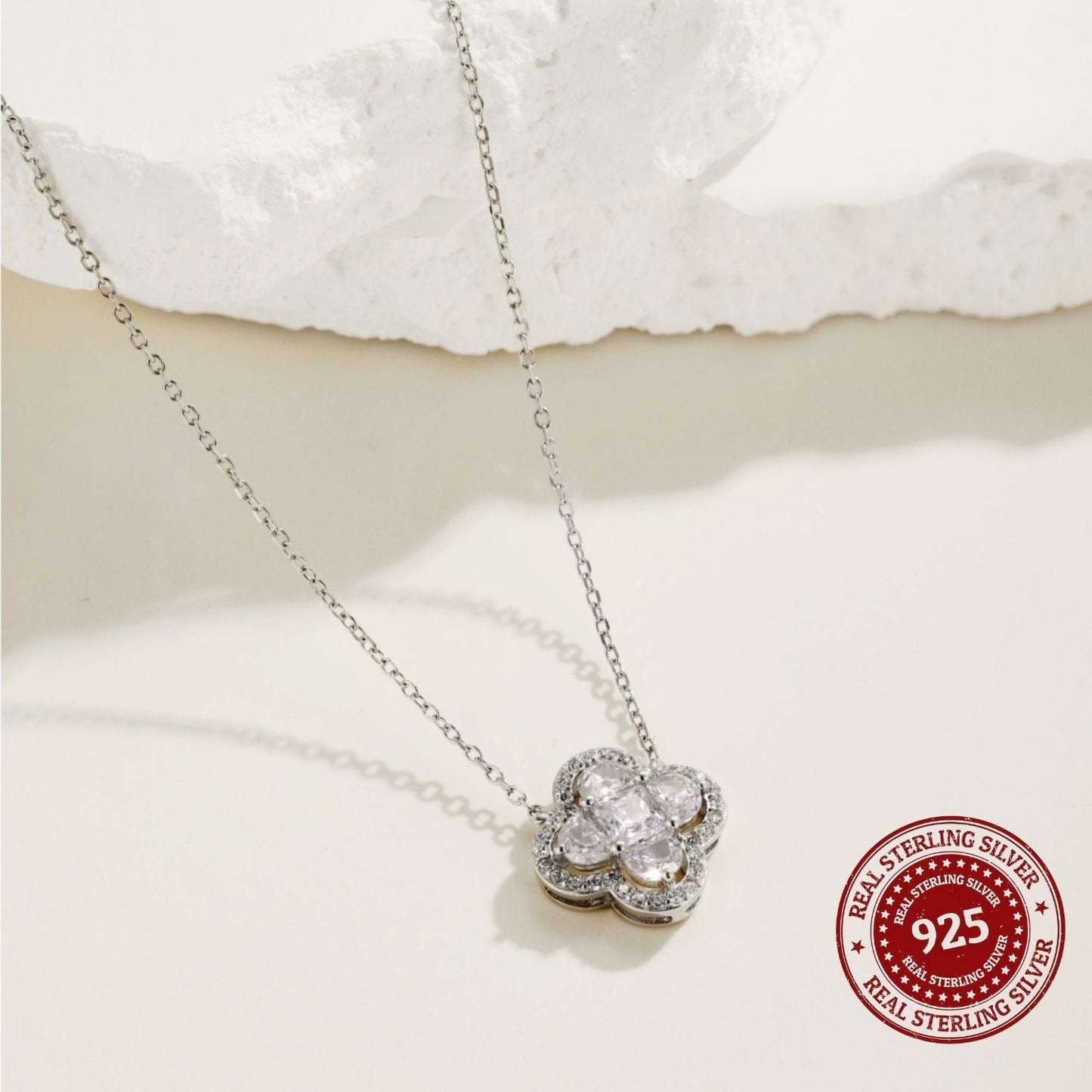 Starlace Silver Clover Necklace - OLADOR