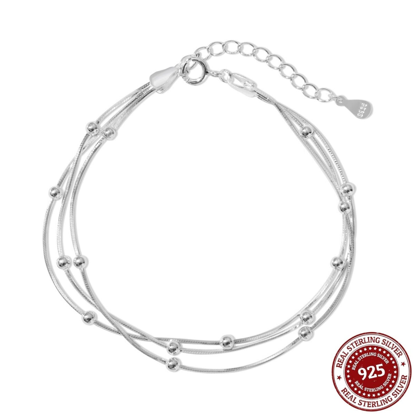 Sterling Silver Multi - Strand Bracelet - OLADOR