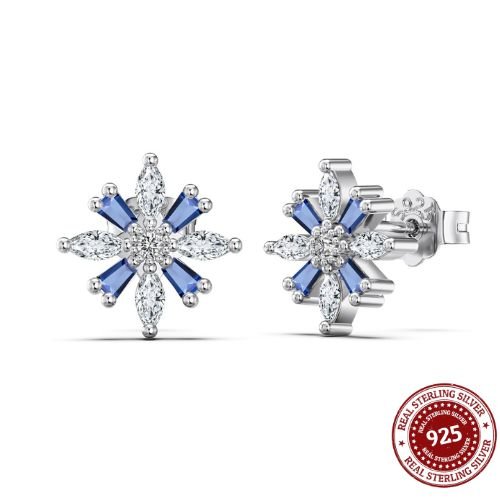 sterling Silver Snow Earrings - OLADOR